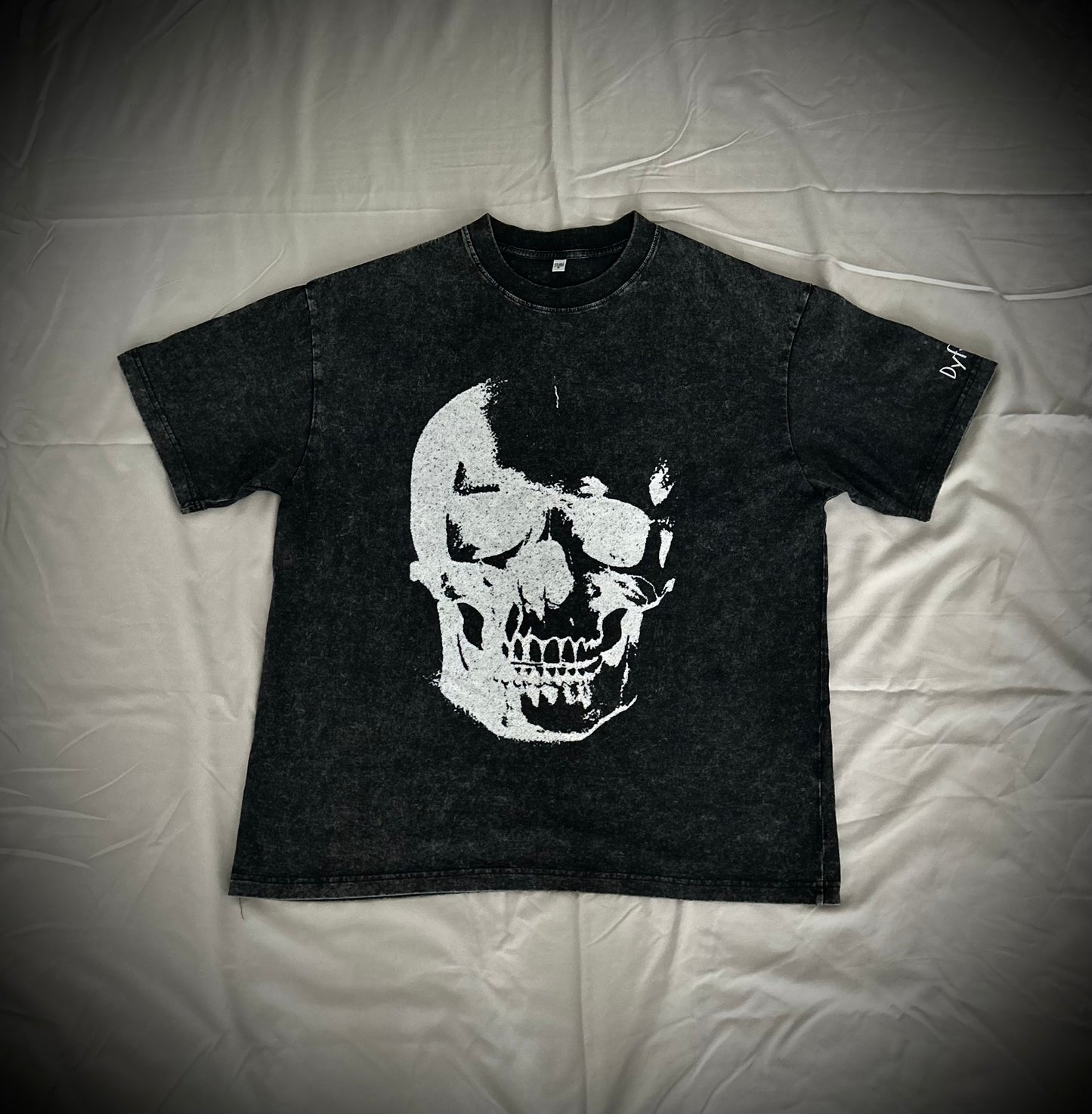 Dyfynt Skull Acid Washed Tee