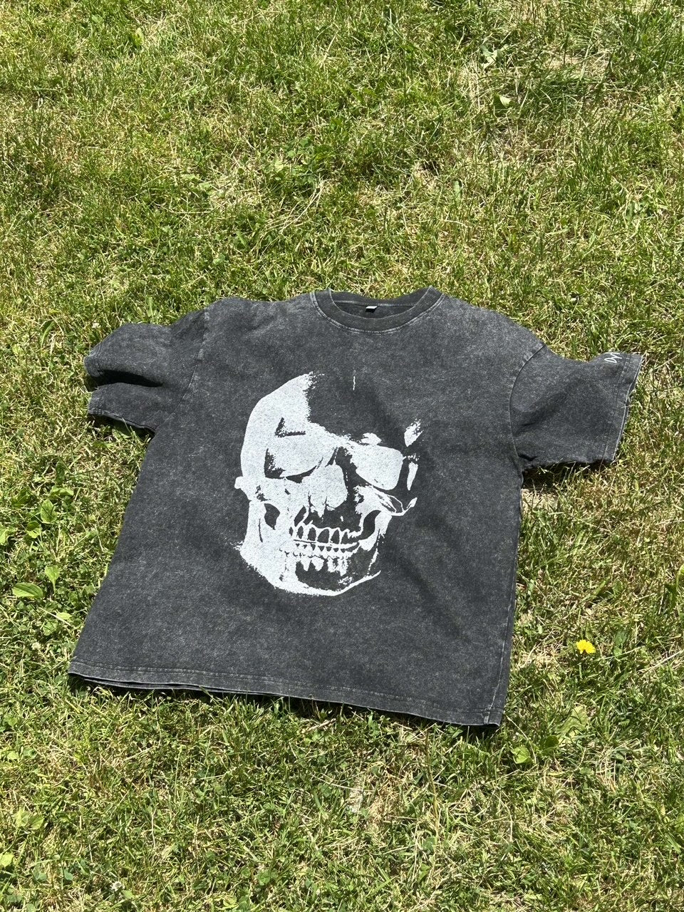 Dyfynt Skull Acid Washed Tee